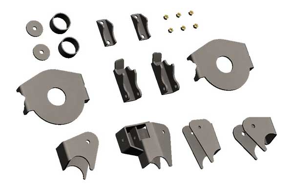 Jeep TJ OEM Rear Axle Bracket Kit