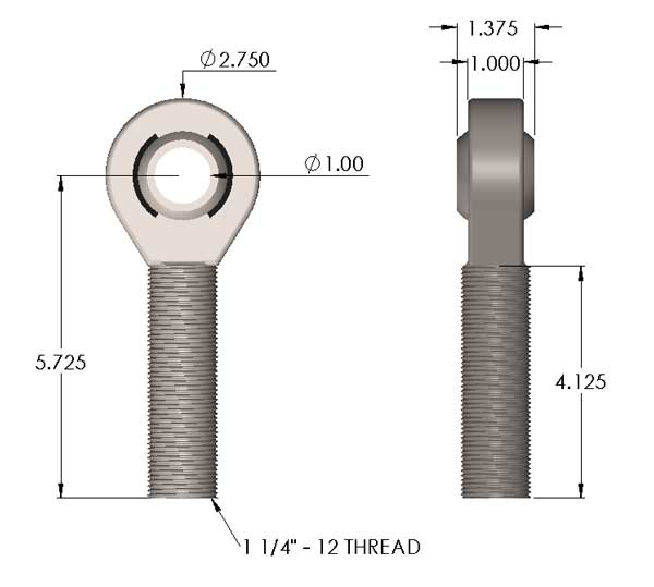 1.25" Magnum Series Dimension
