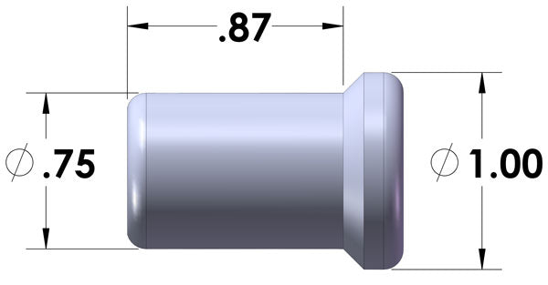 5/8-18 Left Hand Thread Tube Insert for 3/4 Inch ID Tubing