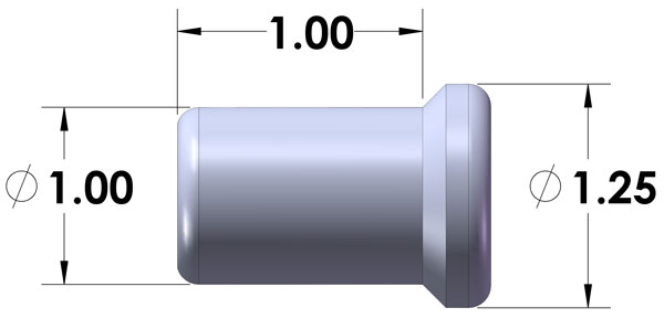 3/4-16 Left Hand Thread Tube Insert for 1 Inch ID Tubing