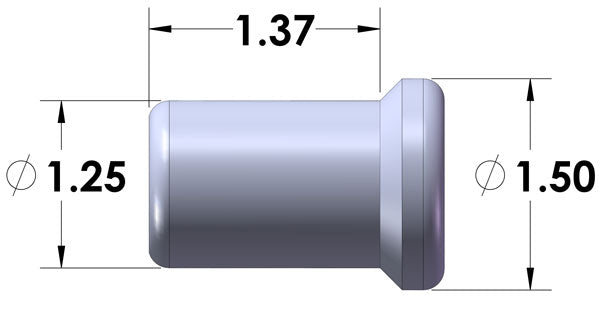 7/8-14 Left Hand Thread Tube Insert for 1 1/4 Inch ID Tubing