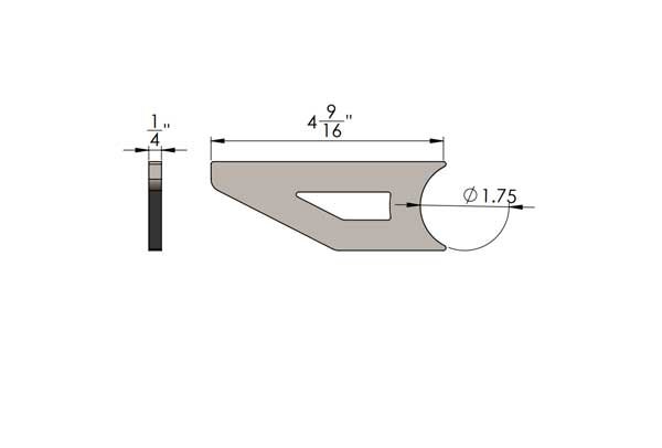 Tube chassis flat spot tab