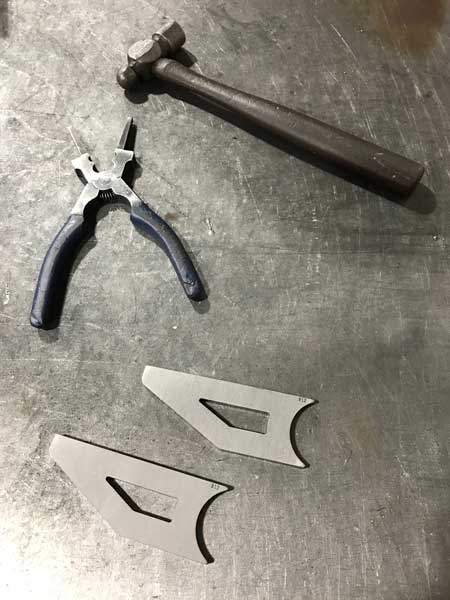 Welders Pliers & Ball Pein Hammer not included.