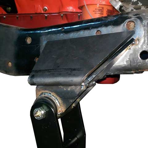 Leaf Spring Frame Outriggers Installed