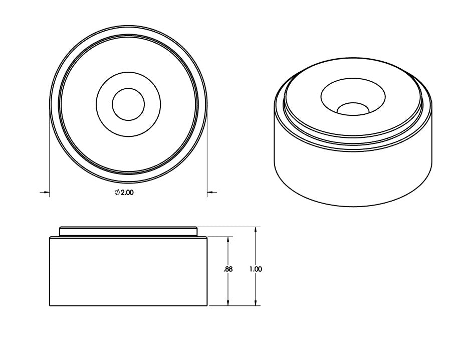 1"- 3" Adjustable Bolt On Bump Stop Extensions Kit