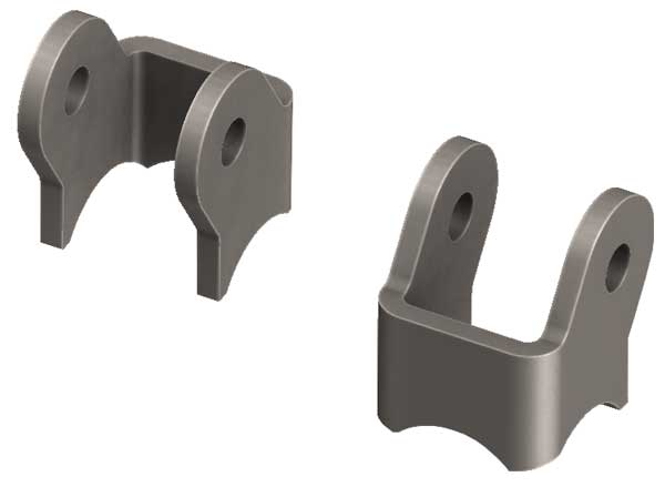 Bent & Curved, Axle Shock Bracket Pair