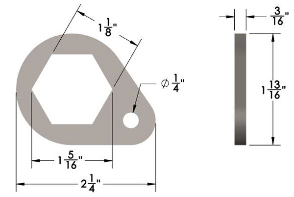 1-1/8" Hex