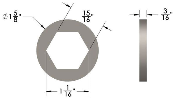 15/16" Hex