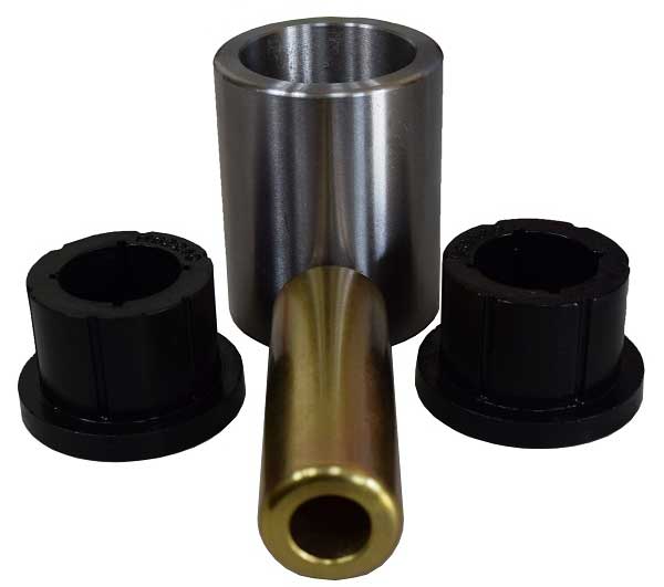 DOM Sleeve & Poly Bushing  3 Inch Mounting Width 9/16" Bolt Hole