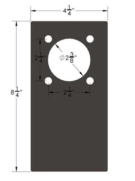 Flat Orbital Hydraulic Steering Valve Mount