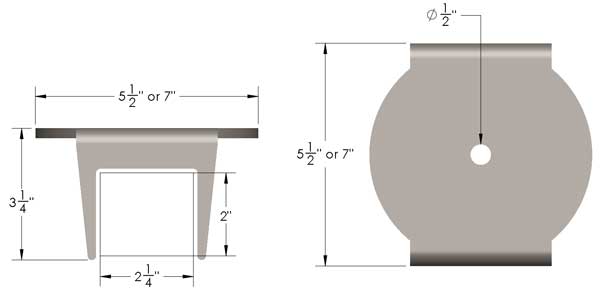 CENTERED COIL DIMENSIONS