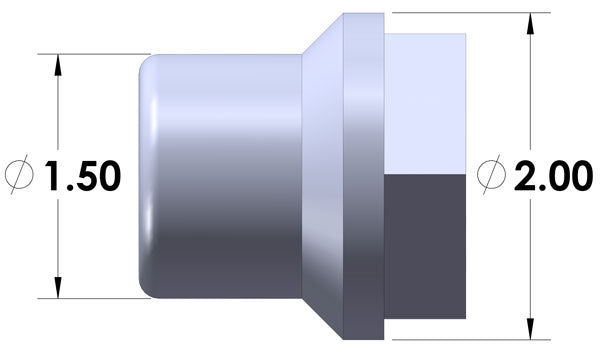 1 1/4-12 Hex Right Hand Thread Tube Insert for 1 1/2 Inch ID Tube