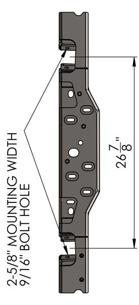 JKU 3 Link Cross Member Dimensions