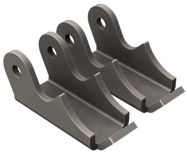 Jeep Wrangler YJ Rear Axle Shock Brackets Barnes 4WD