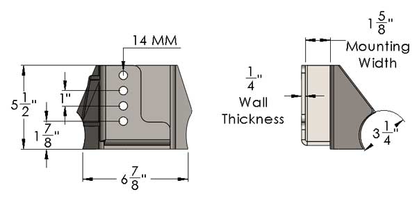 JK REAR TRACK BAR DIMENSIONS