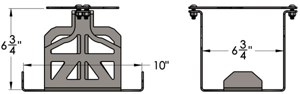 34/78 Single Optima Battery Box Mount with Dimensions