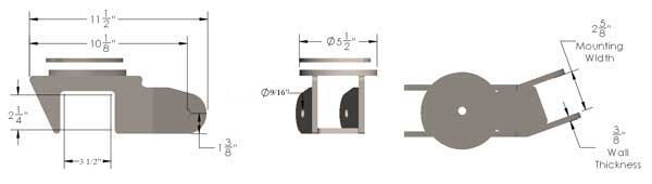 Rockwell Lower Control Arm Brackets With Coil Buckets Pair