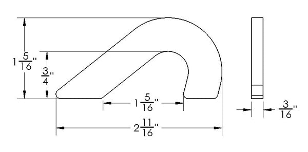 Small Tie Down Point 3/16"