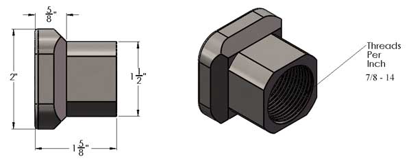Square bung insert size