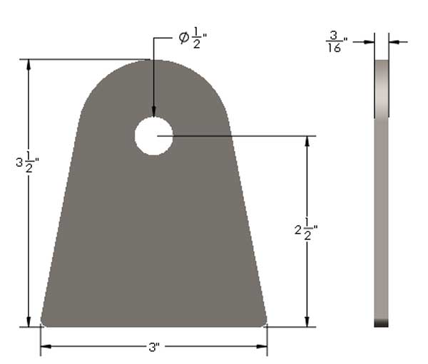 Long Flat Bottom Link Dimensions