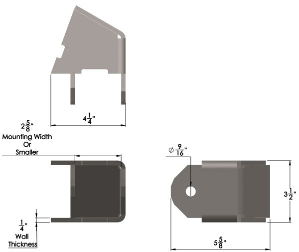 FRAME LINK MOUNT DIMENSIONS 20&#176;