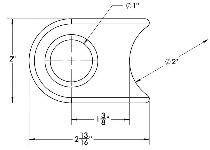 Weld On Tube Clevis Mount Dimensions