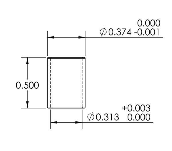 3/8"-5/16" Bore Reducer Bushing
