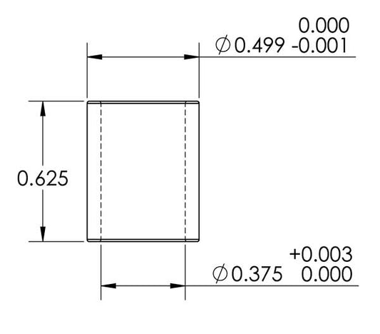 1/2"-3/8" Bore Reducer Bushing