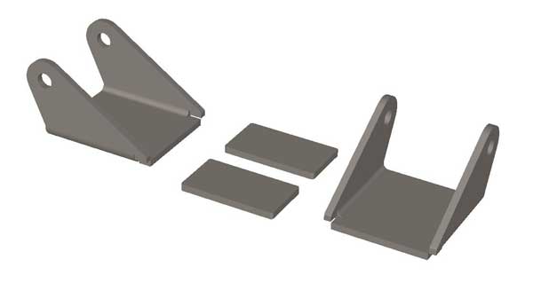 Heavy Duty Leaf Spring Hanger Pair 3 1/2 Inch Inside Width For 3 Inch ...