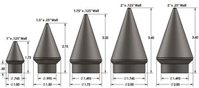 3 Inch Spike Tube End Spikes – Barnes 4WD