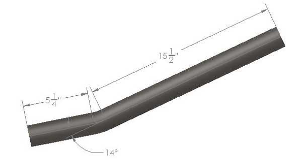 XJ Rear 4 Link Coil Spring Swap Upper Link Bent Tube