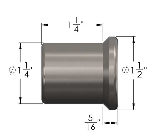 1 Inch by 14 Threads Per Inch Tube Insert Dimensions