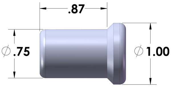 1/2-20 Left Hand Thread Tube Insert for 3/4 Inch ID Tubing