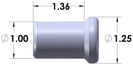 7/8-14 Right Hand Thread Tube Insert for 1 Inch ID Tubing