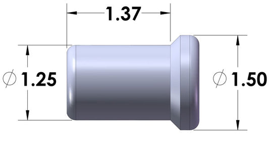 7/8-14 Left Hand Thread Tube Insert for 1 1/4 Inch ID Tubing