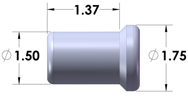 7/8-14 Right Hand Thread Tube Insert for 1 1/2 Inch ID Tubing