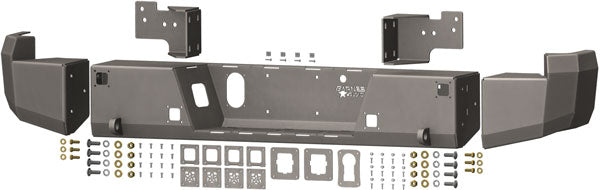 Ford Super Duty Rear Bumper Exploded View with Lights and Logos