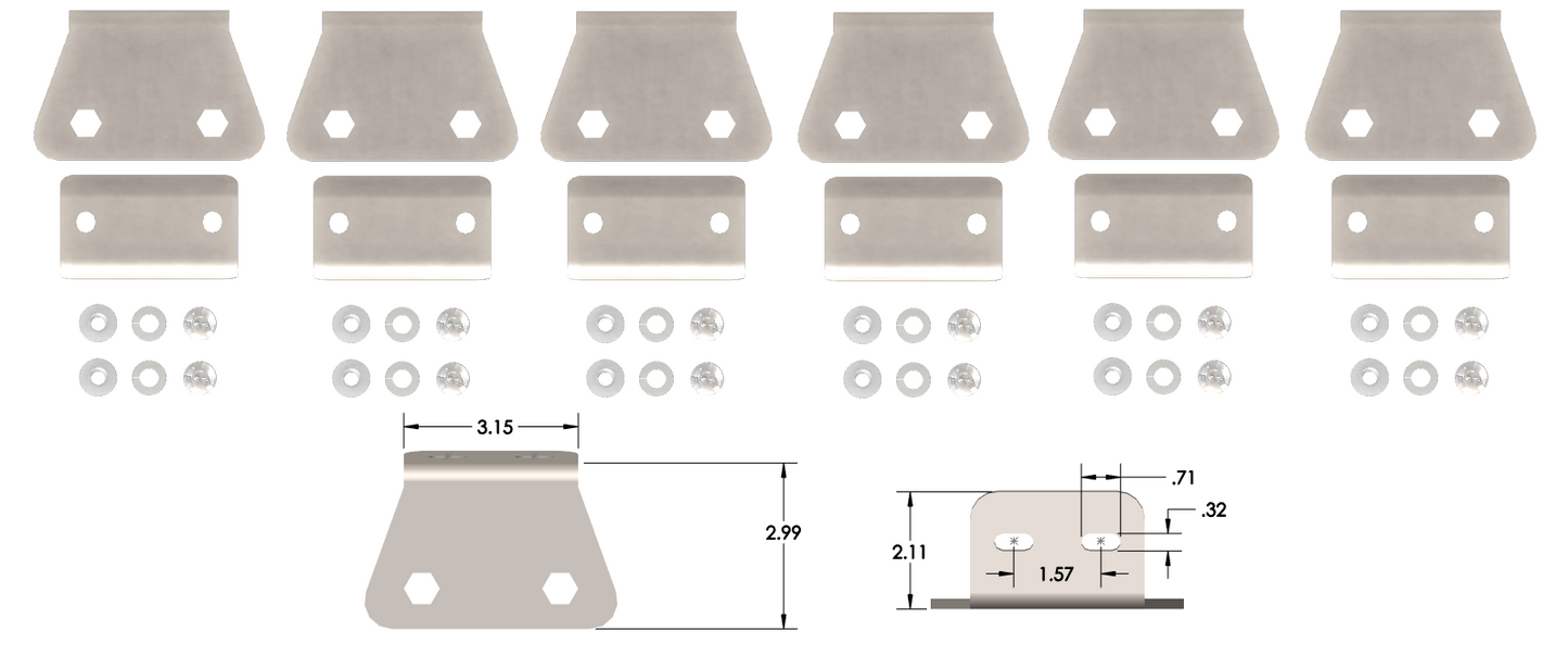 Jeep XJ Gutter Rail Accessory Mounting System.