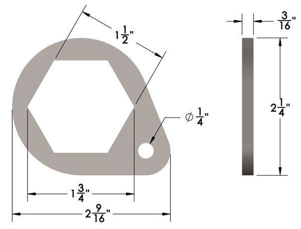 1-1/2" Hex