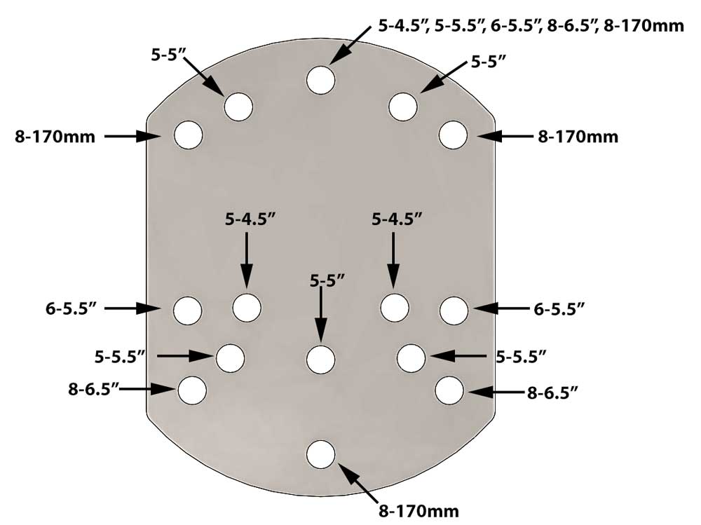 Spare Tire Mounting Plate