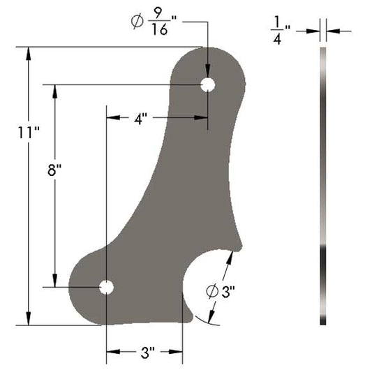 Radius Arm Bracket Dimensions