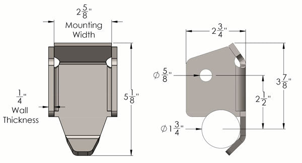 2.625 Wide Dimensions